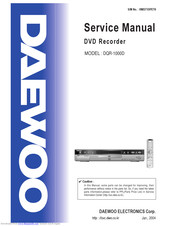 Daewoo DQR-1000D Service Manual