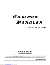Kurzweil Rumour User Manual