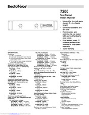 Electro-Voice 7200 Brochure & Specs