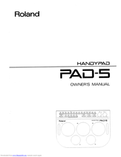 Roland PAD-5 Owner's Manual