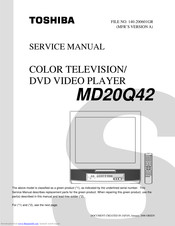 Toshiba MD20Q42 Service Manual