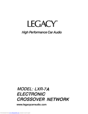 Legacy LXR-7A Manual