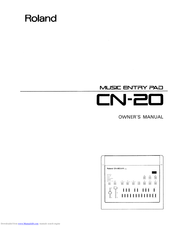 Roland CN-20 Owner's Manual