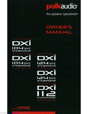 Polk Audio DXi 124 DVC Owner's Manual