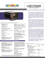 Digital Projection LIGHTNING 35HD Specifications