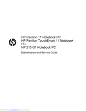 HP 215 G1 Maintenance And Service Manual