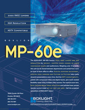 BOXLIGHT MP-60e Specification