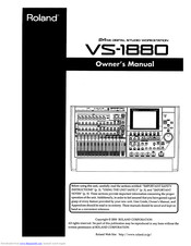 Roland VS-1880 Manuals | ManualsLib