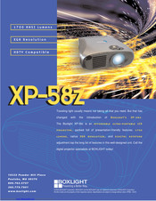BOXLIGHT XP-58z Specifications