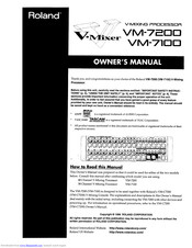 Roland V-Mixer VM-7100 Owner's Manual