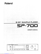 Roland SP-700 Owner's Manual