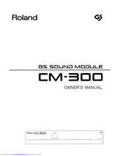 Roland CM-300 Owner's Manual
