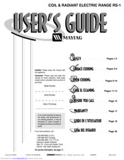 Maytag COIL & RADIANT User Manual