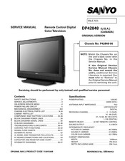 Sanyo DP42848 Service Manual