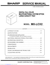 Sharp MX-LCX2 Service Manual