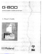 Roland G-800 Player's Manual