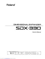 Roland SDX-330 Owner's Manual