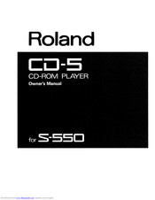 Roland CD-5 Owner's Manual