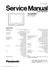 Panasonic TX-25P92X Service Manual