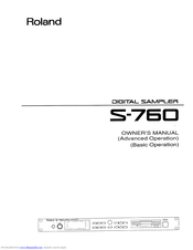 Roland S-760 Owner's Manual