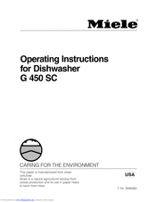 Miele G450 SC Operating Instructions Manual