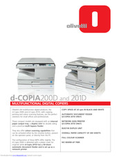 Olivetti d-COPIA201D Specifications