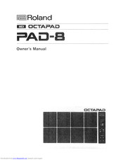 Roland Midi Octapad PAD-8 Owner's Manual