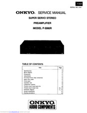 Onkyo P-3060R Service Manual