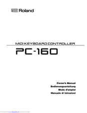 Roland PC-160 Owner's Manual