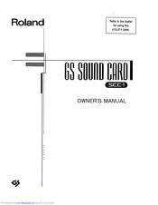 Roland SCC-1 Owner's Manual