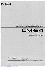 Roland CM-64 Owner's Manual