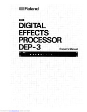 Roland DEP-3 Owner's Manual