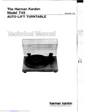 Harman Kardon T45 Technical Manual
