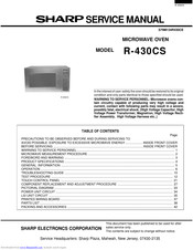 Sharp R-430CS Service Manual