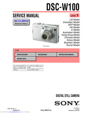Sony Cyber-shot DSC-W100 Service Manual
