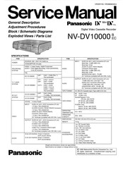 Panasonic NV-DV10000B Service Manual
