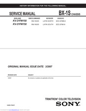 Sony TRINITRON KV-21FW150 Service Manual