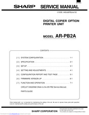 Sharp AR-PB2A Service Manual