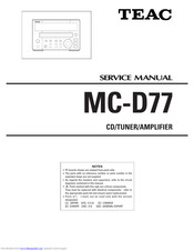 Teac MC-D77 Service Manual