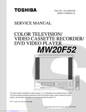 Toshiba MW20F52 Service Manual