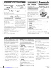 Panasonic SLSW205 - PORT. COMPACT DISC Operating Instructions Manual