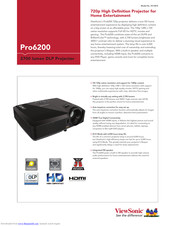 ViewSonic Pro6200 Specifications