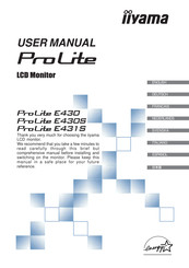 Iiyama ProLite E430-B User Manual
