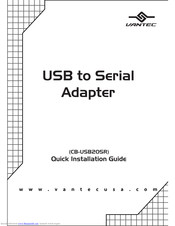 Vantec CB-USB20SR Quick Installation Manual