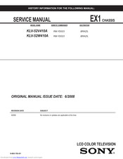 Sony KLV-52W410A Service Manual