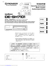 Pioneer DE-SH7101 Operating Instructions Manual