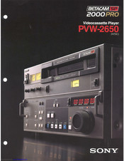 Sony PVW-2650 Brochure & Specs