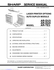 Sharp AR-DU3 Service Manual