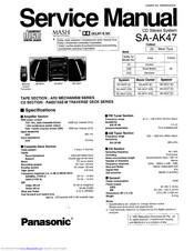Panasonic SB-AK47 Service Manual