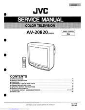 Jvc AV-20820 Service Manual